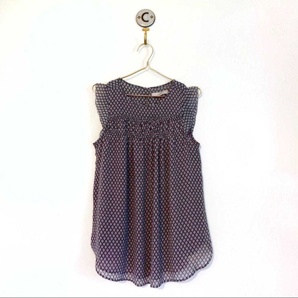 Ann Taylor LOFT Maternity Printed Sleeveless Top